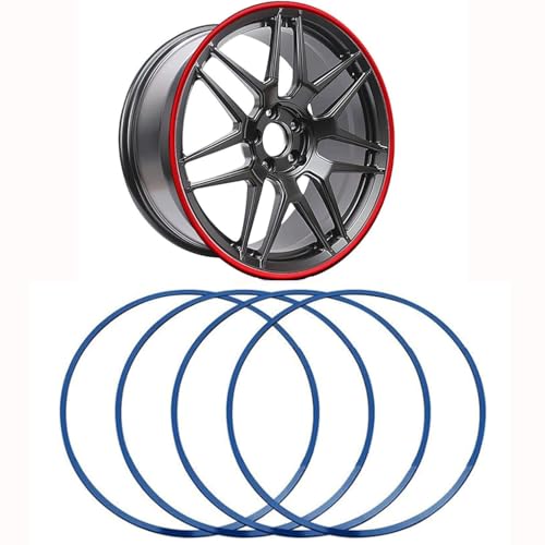 Felgen Reparaturset 17-22 Zoll Felgenrandschutz Aus Leichtmetall, 4-teiliger Antikollisionsschutzring For Autoradnaben, Selbstklebender Randstreifen Zur Fahrzeugmodifizierung For Selbermachen, For All von QYMLSH