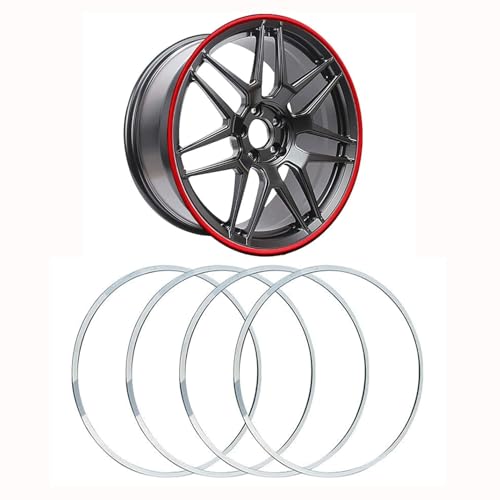 Felgen Reparaturset 17-22 Zoll Felgenrandschutz Aus Leichtmetall, 4-teiliger Antikollisionsschutzring For Autoradnaben, Selbstklebender Randstreifen Zur Fahrzeugmodifizierung For Selbermachen, For All von QYMLSH