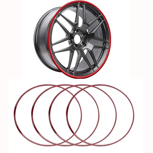 Felgen Reparaturset 17-22 Zoll Felgenrandschutz Aus Leichtmetall, 4-teiliger Antikollisionsschutzring For Autoradnaben, Selbstklebender Randstreifen Zur Fahrzeugmodifizierung For Selbermachen, For All von QYMLSH