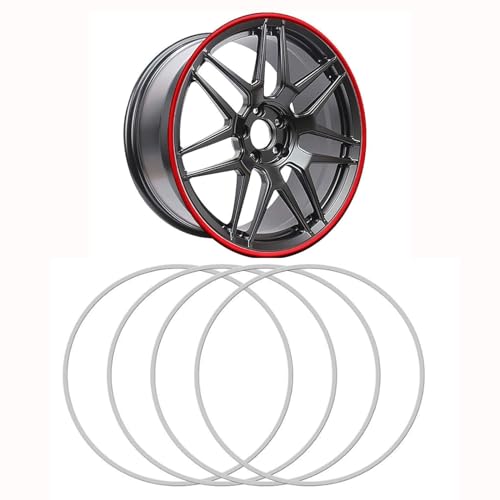 Felgen Reparaturset Leichter 4-teiliger Autokantenschutz, 17-22 Zoll Universal-Felgenschutzstreifen Aus Leichtmetall, Kratzfester Zierring Aus Aluminiumlegierung For Fahrzeugreifen, Selbstklebendes Sc von QYMLSH