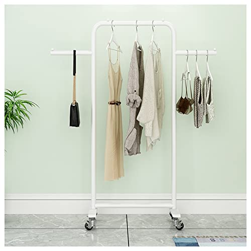 QYMYOZ Kleiderständer Kleiderstange auf Rädern, Mobiler Kreativer Kleiderständer Moderner Kleiderständer Mit 20cm Verlängerungsstangen Auf Beiden Seiten,Weiß 100cm QYMYOZ Kleiderständer Kleiderstange auf Rädern, Mobiler Kreativer Kleiderständer Moderner Kleiderständer Mit 20cm Verlängerungsstangen Auf Beiden Seiten,Weiß 100cm von QYMYOZ
