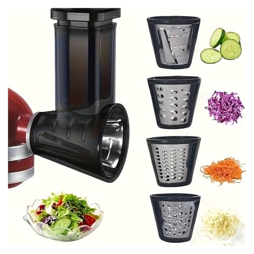 4-Klingen-Aufsatz, kompatibel mit Mixer – schneidet, zerkleinert und reibt Käse und Gemüse – nur von Hand waschen von QYNZFAWO
