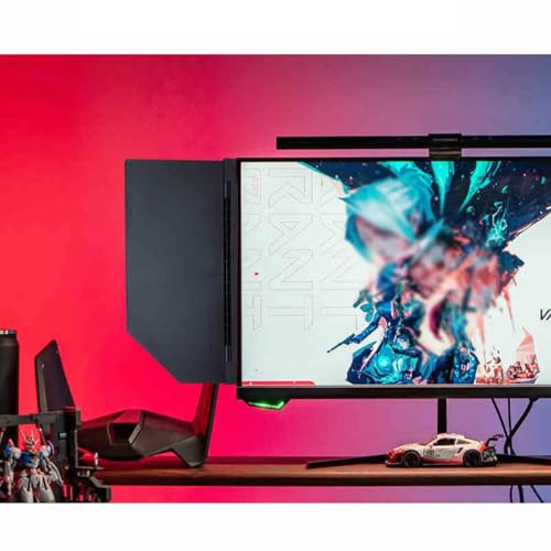 Desktop-Computer-Monitorhaube, Computer-Display-Schattierungs-Seitenwand, faltbare, blendfreie Video-Monitor-Haube, Sonnenschutz-Sonnenschutz, unterstützt 180°-Einstellwinkel, for 24-27-Zoll-Laptops(L von QYOEGSQ