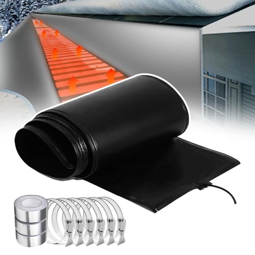 Elektrisch beheizte Schneeschmelzmatten for den Außenbereich, 50 °C/122 °F Dachschnee-Enteisungsset, Dachheizband, rutschfeste PVC-Schnee- und Eisschmelzmatte, flexible PVC-Heizplatten(12 * 760cm) von QYOEGSQ