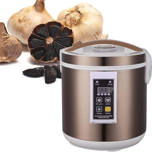 Fermenter for schwarzen Knoblauch,90W intelligente Joghurt-Natto-Fermentationsmaschine mit 3-lagigem Edelstahlregal,7l hausgemachter Lebensmittelzubereiter for schwarzen Knoblauch,for Joghurt,Natto von QYOEGSQ
