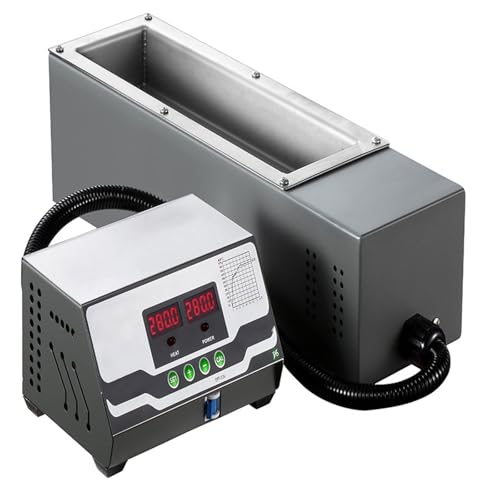 Geteilter Löttiegel for den Schreibtisch, Digitalanzeige, Titan-Zinn-Ofen, Tauchschweißgerät, Schweißtiegel mit Schlackenbehälter, 0 ℃ -600 ℃ einstellbar, for Schmelzen von Metall(200 * 80mm) von QYOEGSQ