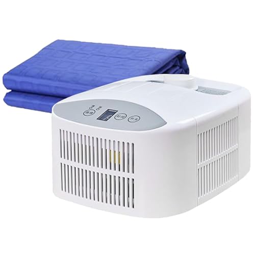 QYOEGSQ Elektrische wassergekühlte Matratzenauflage fürs Bett, Wasserkühler-Matratzenauflagensystem, Abkühlung 3–8 °C und 1–9 Stunden Timing, Schlaf-Eisauflagen und Bettmatte im Sommer(160 * 70cm) von QYOEGSQ