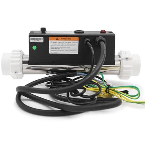 QYOEGSQ Poolheizung, 1/1,5/2/3 KW Thermostat Elektrische Schwimmbadheizung, Universal Inline Badheizung Kit, Tragbare Badewannenheizung, for Spa-Entspannung, Badewannen Und Aufstellpools(1.5Kw) von QYOEGSQ