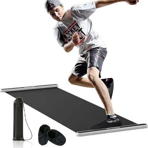 Slide Board Sport-Gleitmatte, Rutschbrett for Training, Rutschmatte for Übungen, Rutschmatte for Cardio-Workout im Fitnessstudio zu Hause, Beinkern-Yoga-Gleitmatte mit Schuhstiefeln und Tragetasche(Bl Slide Board Sport-Gleitmatte, Rutschbrett for Training, Rutschmatte for Übungen, Rutschmatte for Cardio-Workout im Fitnessstudio zu Hause, Beinkern-Yoga-Gleitmatte mit Schuhstiefeln und Tragetasche(Bl von QYOEGSQ