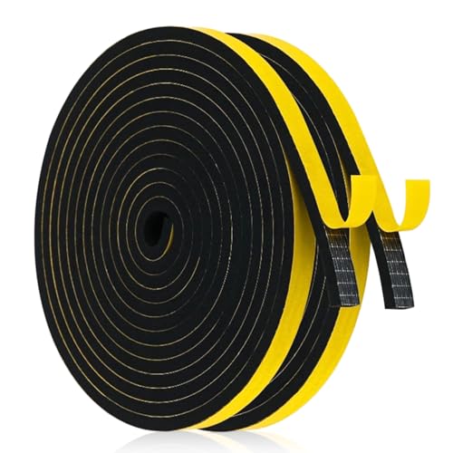 10M Moosgummi Selbstklebend 20x10mm, Dichtungsband Selbstklebend Schaumstoffstreifen Schwarz mit Hoher Dichte Schaumstoffband für Fenster Tür Kochfelder 10M Moosgummi Selbstklebend 20x10mm, Dichtungsband Selbstklebend Schaumstoffstreifen Schwarz mit Hoher Dichte Schaumstoffband für Fenster Tür Kochfelder von QYRDBGY