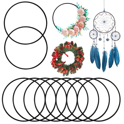 12 Stück Metallringe zum Basteln, Metallring Schwarz 15cm Deko Ringe zum Aufhängen Traumfänger Ringe Metall Ringe zum Basteln für Dekoring Floristik Wandbehänge 12 Stück Metallringe zum Basteln, Metallring Schwarz 15cm Deko Ringe zum Aufhängen Traumfänger Ringe Metall Ringe zum Basteln für Dekoring Floristik Wandbehänge von QYRDBGY