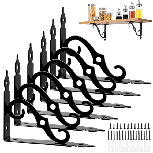 6 Stück Regalhalterung 140 x 110mm, Schwarz Regalhalter Regalwinkel Schwerlast 90 Grad mit Schrauben Metall Regalträger Schwerlastwinkel für Wandhalterung Regal Eckregal 6 Stück Regalhalterung 140 x 110mm, Schwarz Regalhalter Regalwinkel Schwerlast 90 Grad mit Schrauben Metall Regalträger Schwerlastwinkel für Wandhalterung Regal Eckregal von QYRDBGY