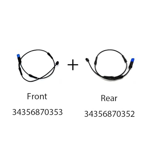 AISHANBAIHUODIAN Vordere Hinterachse Bremsbelagverschleißsensor 34356870353 34356870352 Passend for X5 G05 X6 G06 X7 G07 G18 Bremsinduktionsleitung(1 Set) von QYRYWX