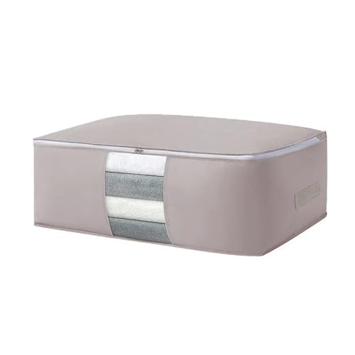 QYRYWX AISHANBAIHUODIAN Faltbare Tasche for die Aufbewahrung von Kleidung, Organizer aus Vliesstoff, for den Kleiderschrank, Kissen, Steppdecken, Decken, Tasche, Home Organizer(Grey,70x50x26cm) von QYRYWX