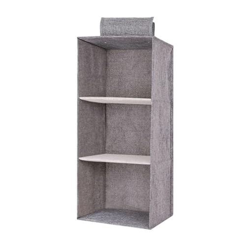 QYRYWX AISHANBAIHUODIAN Passend for Kleiderschrank Hängeaufbewahrungstasche Zwischenschicht Schubladentyp Kleiderbügelhalter Tragbarer Organizer Hängeschrank-Organizer Neu(3 Layer Gray) von QYRYWX