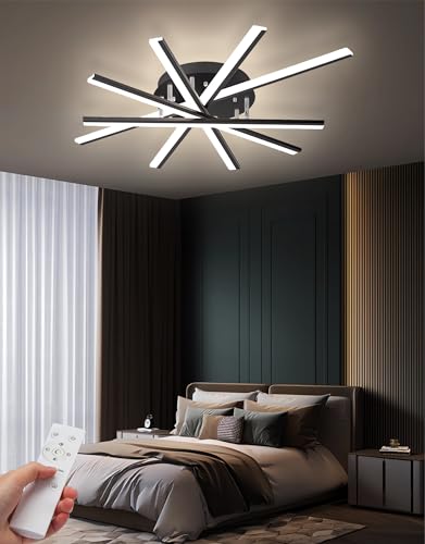 QYSMGS LED-Deckenleuchte Moderne dimmbare Deckenleuchten Wohnzimmer Mode Deckenleuchten Multi Head Remote Control Deckenleuchte für Schlafzimmer Küche Büro Cafe Decke (5 Köpfe) von QYSMGS