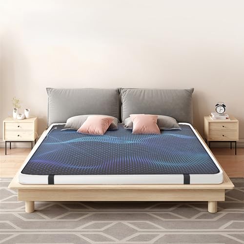 Erdungsmatte, Erdungsmatte für Bett, 100% leitfähige Therapiematte aus Karbon-Kunstleder mit Kordel, Erdungsschlafmatte zur Schmerzlinderung der Erde (137,2–180,3 cm) von QYWOVPNBFCD