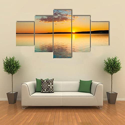 QYYAMDEQ Leinwandbilder Wohnzimmer 5 Pieces Sanddünenformationen Kunstdruck auf leinwand Bilder Deko Kunstdrucke 5 Teilig Moderne Wanddeko(Kein Rahmen) von QYYAMDEQ