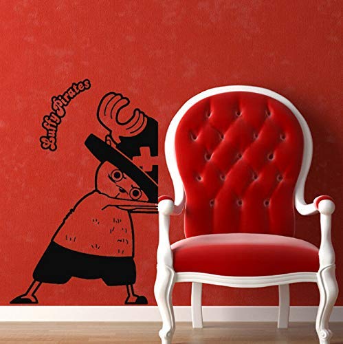 Cartoon Vinyl Wandtattoo One Piece Cartoon Character Design Aufkleber Home Decoration 42X64Cm von QYZNBMJ