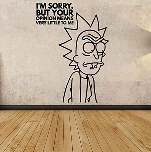 Cartoon Wandaufkleber Kinderzimmer Dekoration Schlafzimmer Dekoration Aufkleber Wandbilder Rick Und Morty Kunst Dekoration Wandaufkleber 58X42Cm von QYZNBMJ