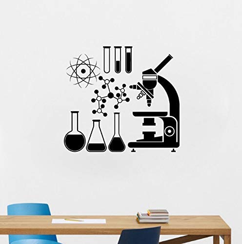 Diy Mikroskop Wissenschaft Wissenschaftler Chemie Vinyl Wandaufkleber Schule Labor Wandkunst Wandtattoo Dekoration 52 X 45 Cm von QYZNBMJ
