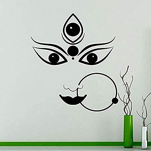 Durga Hindu Gott Wandaufkleber Vinyl Aufkleber Hinduismus Wandaufkleber Innenraumdekoration Asiatische Indische Dekoration 81X72Cm von QYZNBMJ