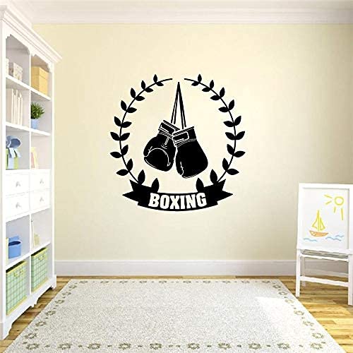 Gym Wandaufkleber Wandbild Poster Sport Boxhandschuhe Dekoration Box Champion Kampfkunst Diy Wandtattoo Vinyl Home Decor 86X86Cm von QYZNBMJ