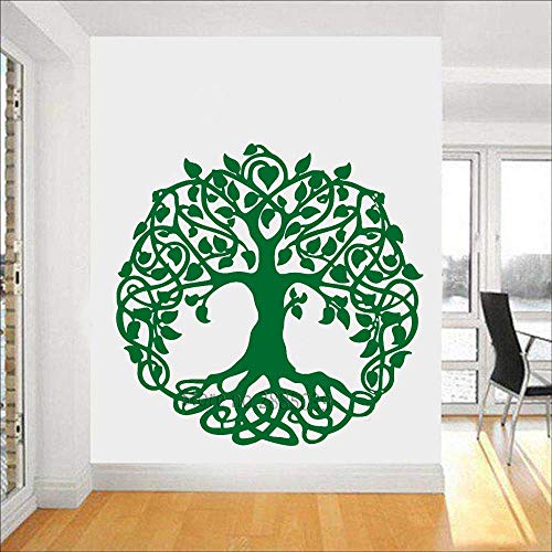 Heiliger Baum Wandtattoo Baum Des Lebens Vinyl Aufkleber Wand Oder Fenster Dekoration Eden Big Tree Yoga 57X56Cm von QYZNBMJ