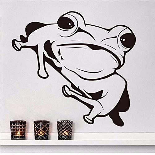 Kinderzimmer Mit Cartoon Sitzen Frosch Wandaufkleber Selbstklebende Vinyl Abnehmbare Tapete Hohle Kunst Aufkleber Wandbild Inneneinrichtung 63 * 58Cm von QYZNBMJ