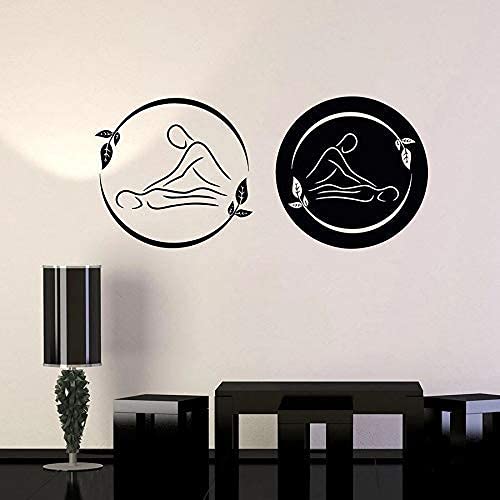 Massage Wandtattoo Spa-Therapie Beauty Logo Entspannender Körper Innenausstattung Vinyl Fenster Aufkleber Blatt Wasserdicht Kunst Wandbild 42X90Cm von QYZNBMJ