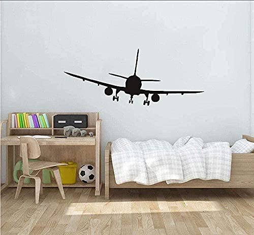 Vinyl Wandaufkleber Wanddekoration Diy Aufkleber Flugzeug Flugzeug Silhouette Wohnzimmer Kinder Aufkleber 58X24Cm von QYZNBMJ