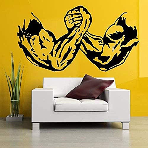 Wandaufkleber Fitnessaufkleber Fitnessaufkleber Fitnessaufkleber Armdrücken Poster Vinyl Wandtattoos Fitness Dekoration Aufkleber 74X39Cm von QYZNBMJ