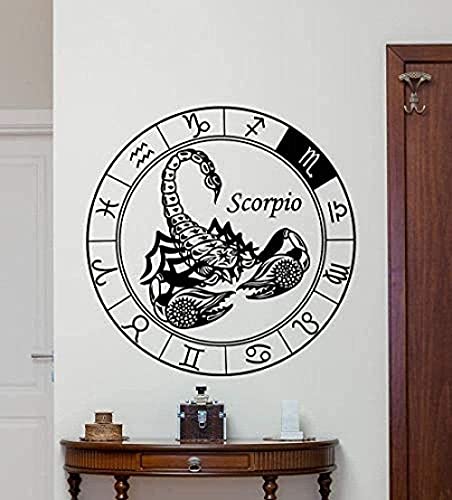 Wandaufkleber Skorpion Wandtattoo Astrologie Skorpion Vinyl Wandkunst Design Wandaufkleber Zimmer Schlafzimmer Dekoration 47X47Cm von QYZNBMJ