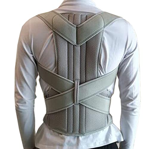 QYZUJIKL Alloy Bar Corrector Trainer Taille Schulter Rückenstütze Schlüsselbein Unterstützung Slouching Hunching Einstellbar-Gray-S Code von QYZUJIKL