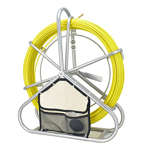 QZATACAEN 150 m Fischband Fiberglas Kabel Rad Fischband Fiberglas 6mm *150m Rohr Rodder mit Gummizuggriff von QZATACAEN