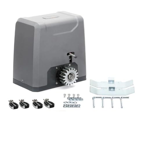 1500KG 3200LBS 4 Fernbedienung Automatischer Schiebetüröffner Elektrischer Antrieb mit 3m, 4m, 5m, 6m Rack(4m nylon rack kit) von QZCX
