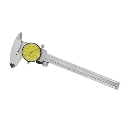 150mm 6 Inch Precision Dial Caliper Dial Vernier Caliper Micrometer Gauge Dial Caliper 0.01mm(0-150mm 0.01mm) von QZCX