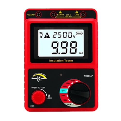 AR907A+ Isolationswiderstandstester Digitales Megohmmeter AC/DC Spannungstester Ohmmeter von QZCX