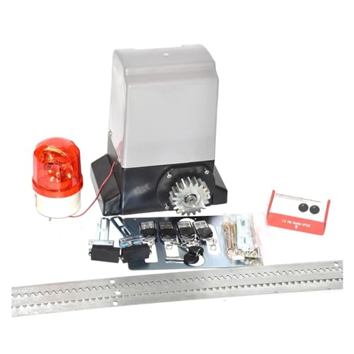 Automatischer Zahnstangen-Schiebetoröffner for Tore mit bis zu 1200 kg Tormotor, 6 m oder 7 m Zahnstangen, Fotozelle und Blinker optional(Kit1) von QZCX