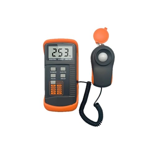 Digitales Lux-Messrät 1330B, tragbarer digitaler Lichtpelmesser-Tester, 200.000 Lux Foot Candle FC LCD-Foto-Spitzenbeleuchtungsstärke-Detektor von QZCX