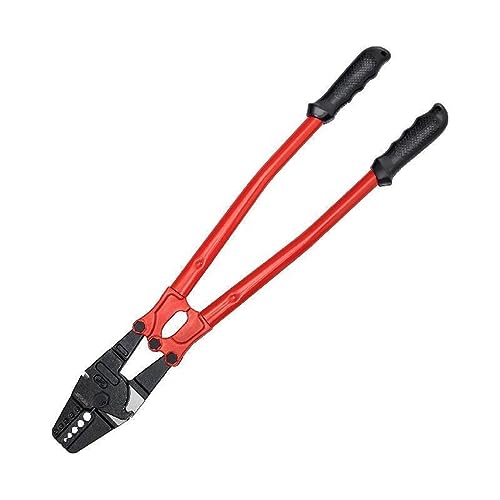 Drahtseil Swager Crimper Werkzeug Isolierter Griff Aluminium Kupfer Kabel Angeln Dual Sleeves Cutter Crimpzange(24 Inch) von QZCX