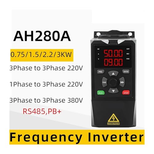 Frequenzumrichter, VFD-Wechselrichter VFD 0,75 KW 1,5 KW 2,2 KW Frequenzumrichter 1P 3P 220 380 Ausgangsfrequenzumrichter Frequenzumrichter(AH280A,3PH-3PH380V_2HP 1.5KW) von QZCX