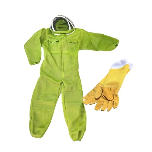 Imkeranzug Imker Tuch Anzug Anti Biss 3D Atmungsaktive Kleidung Custume Schutz Hoodie Hut Overall Bienenzucht Bee Werkzeu Bauernhof Liefert(Clothes with gloves,XL) von QZCX