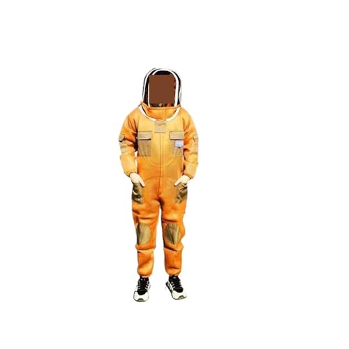 Imkeranzug Integriertes, verdicktes Imkerwerkzeug, Bienen-Raumanzug mit Schaffellhandschuhen, komplettes Set an Imkerkleidung(R,160-165cm) von QZCX