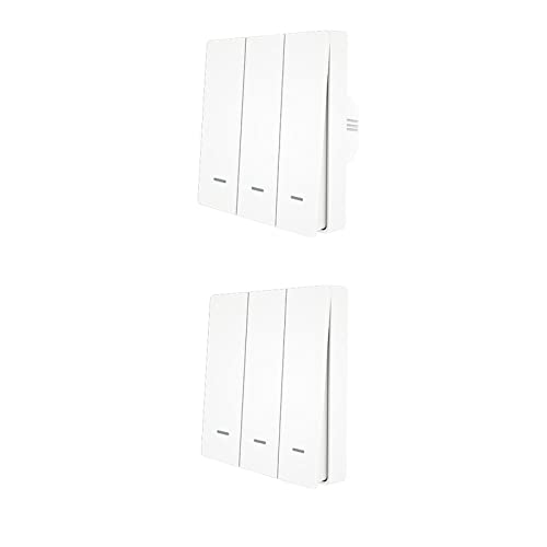 Intelligenter Schalter, Smart Switch Wandschalter Smart Button Steckdose Unterstützung Smart Home(Kit 3) von QZCX