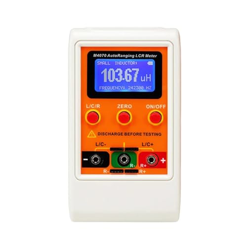 LCR Meter, AutoRanging LCR Brückenmessrät LCD Wiederaufladbares digitales Kapazitäts- und Induktivitätsmessrät Große Reichweite 100H 100mF 20MR M4070(M4070 with SMD Clip) von QZCX