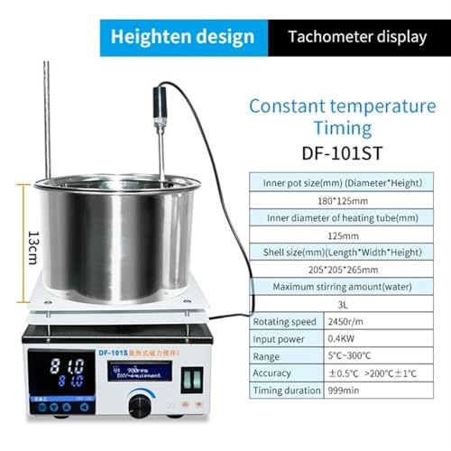 Labor Wärme-Sammlung Magnet Rührer Wasser Bad Öl Bad Thermostat Heizung(DF-101ST) von QZCX