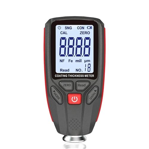 Lackschichtdickenmessgerät, Beschichtungsdickenmessgerät Autolack Filmdickentester 0 bis 1300um Messmeter FE NFE for Automobilmetallkeramik von QZCX