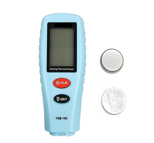 Lackschichtdickenmessgerät, Digitales Mini-Schichtdickenmessgerät, Autolackdickenmessgerät, Lackdickenmessgerät, Dickenmessgerät mit Hintergrundbeleuchtung(Blue with battery) von QZCX