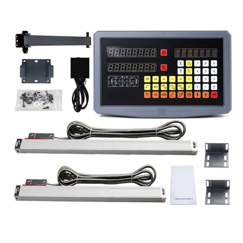 Linear-Encoder-Kit, 2-Achs-Digitalauslesesystem + 2 stücke linear-codierer linearer Maßstab Abmessungen 200 300 400 500 600 700 800 900mm(Green) von QZCX